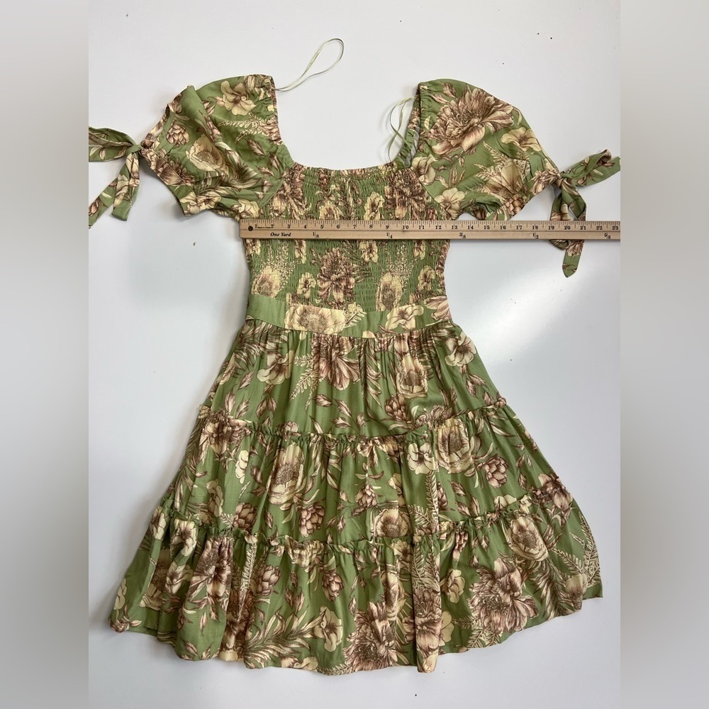 Agua Bendita X Target Green Floral Dress XS NWT - Picture 8 of 11